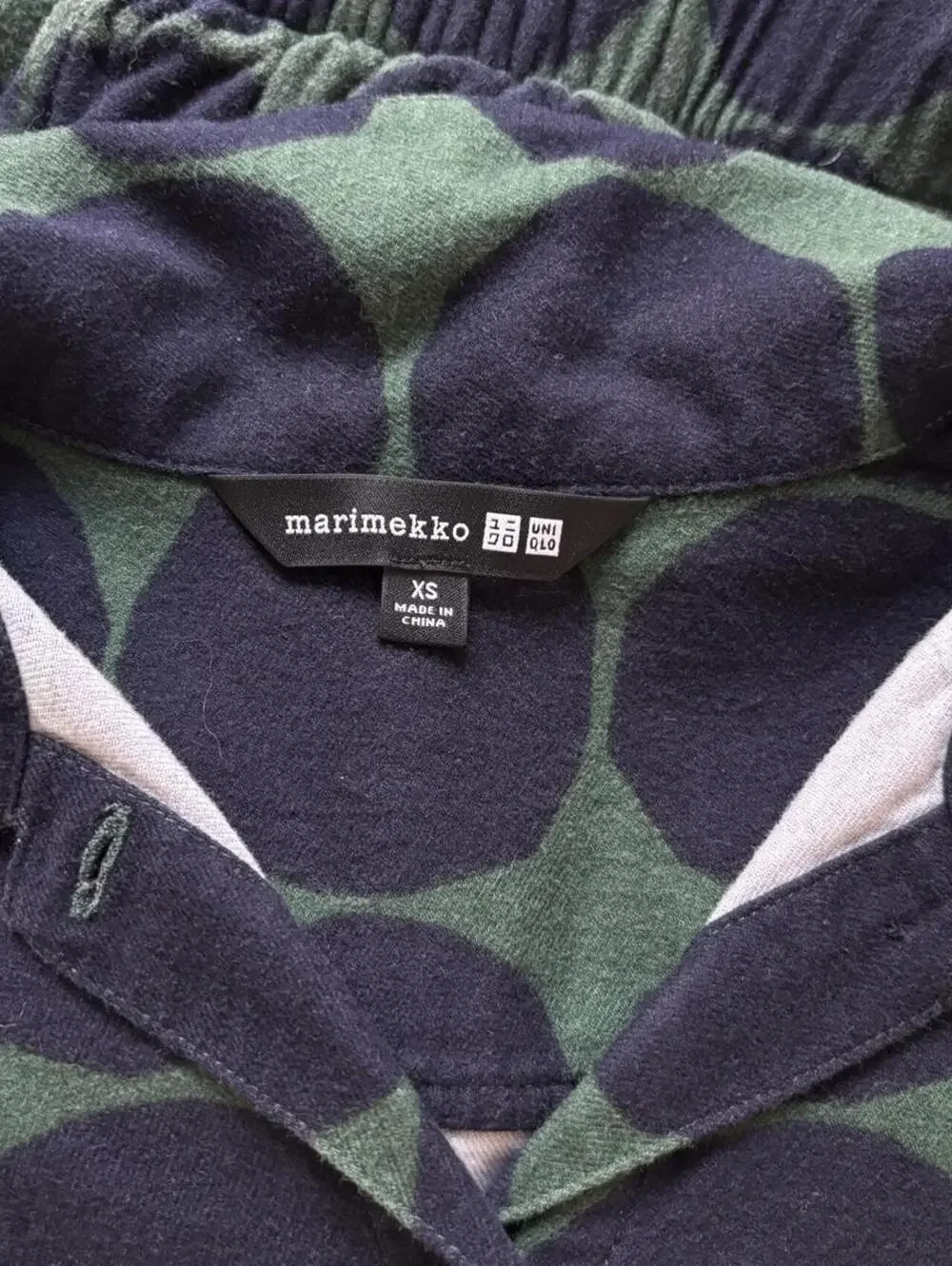 Marimekko x Uniqlo 3 Piece Set Polka Dot Green Black Kivet Lounge Set XS S M